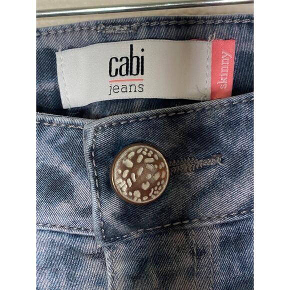 Cabi Tie Dye Skinny Denim Jeans Size 2 - Picture 5 of 13